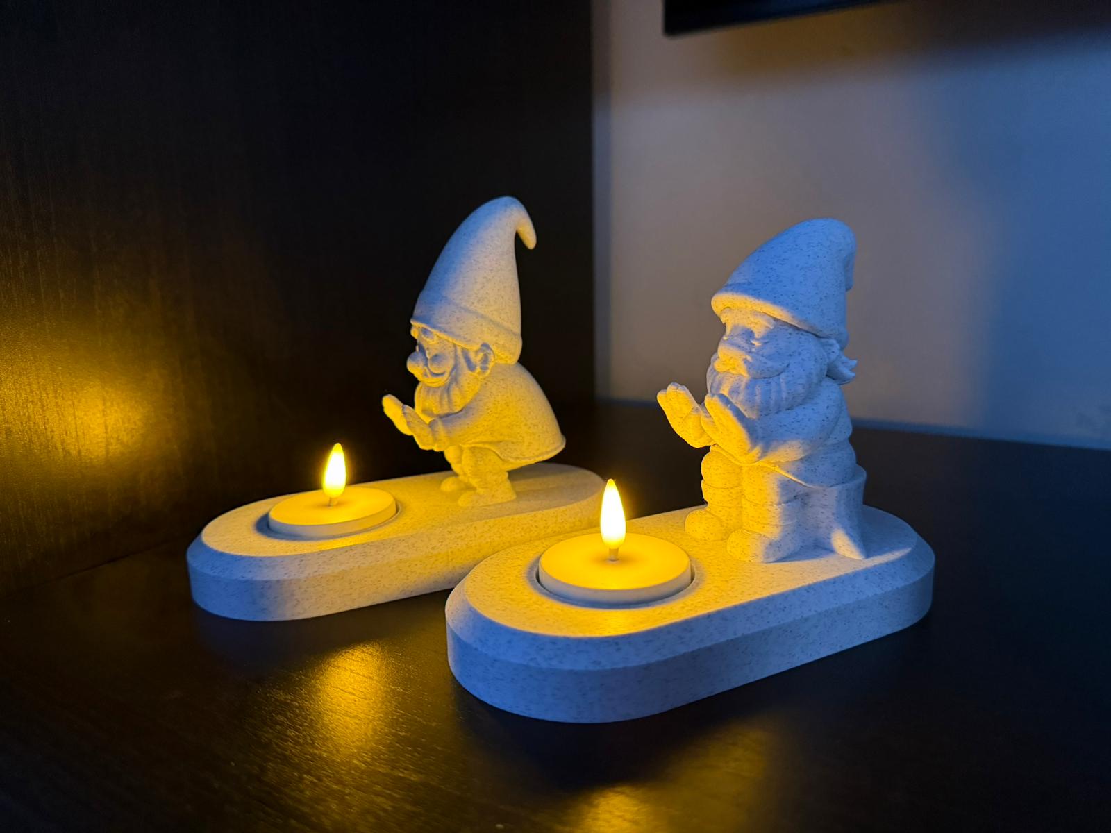 Kabouter LED theelicht houder